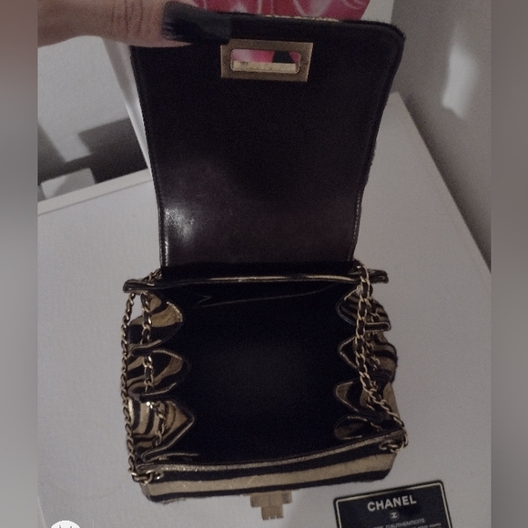 CHANEL Mini 2.55 Mademoiselle Lock Flap Pony Hair Bag AUTHENTIC - Picture 5 of 14